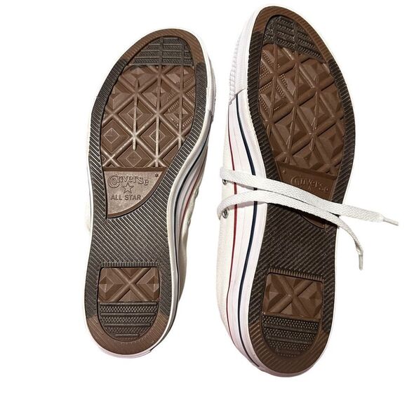 Converse Chuck Taylor All Star Low White Canvas Sneakers YouTube Logo 9.5 - Picture 8 of 15